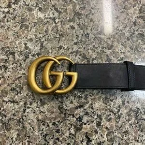 Gucci | Accessories | Gucci Belt Leather Belt With Double G  display picture 1